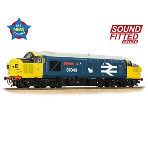 BACHMANN 35-304SFX Class 37/0 Split Headcode 37043 'Loch Lomond' BR Blue (Large Logo)  SOUND FITTED WITH WORKING FAN
