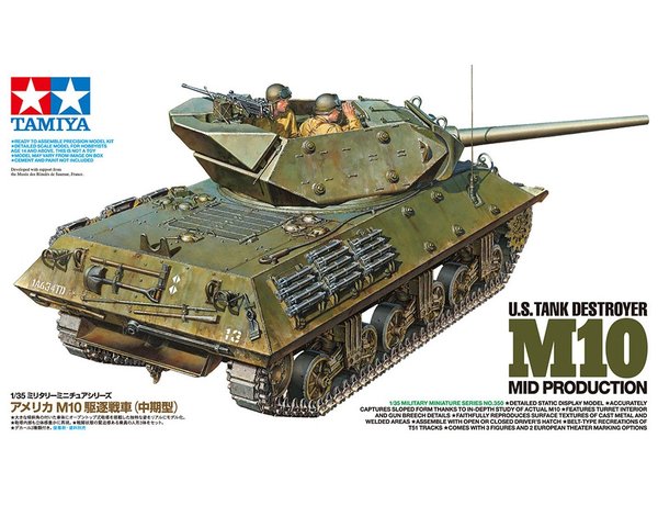 TAMIYA 35350 U.S TANK DESTROYER M10 MID PRODUCTION 1/35 SCALE
