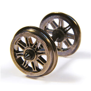 BACHMANN 36-028 METAL SPLIT SPOKED WAGON  WHEELS X10