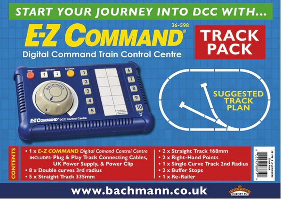 Bachmann 36-598 E-Z Command Starter Track Pack (Build your own digital train set) OO Gauge