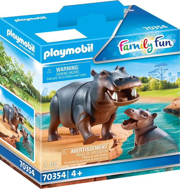 PLAYMOBIL 70354 FAMILY FUN ZOO HIPPO WITH CALF