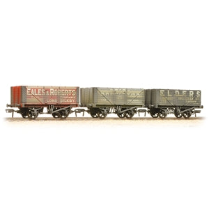 BACHMANN 37-095A 7PLANK WAGONS COAL TRADER TRIPLE PACK WEATHERED