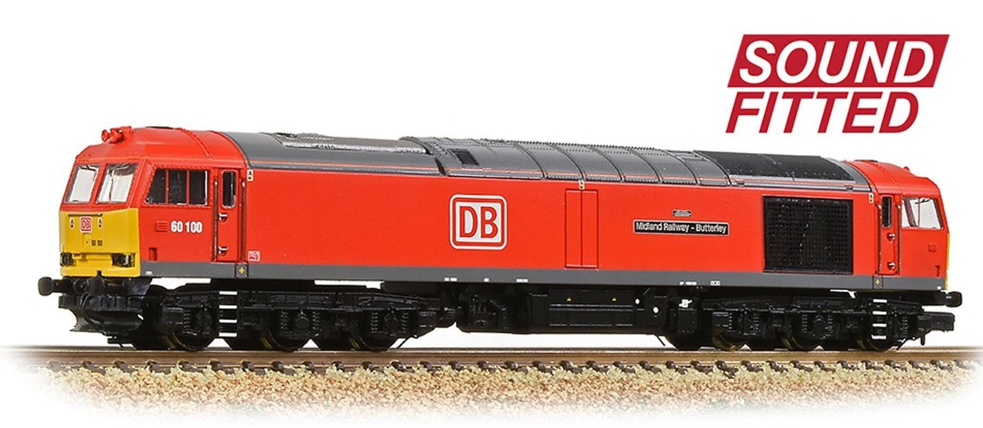 GRAHAM FARISH 371-359SF Graham Farish N Gauge Class 60 60100 Midland Railway - Butterley DB Cargo Sound Fitted