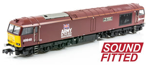 GRAHAM FARISH 371-361SF N Gauge Class 60 Class 60 60040 Territorial Army SOUND FITTED