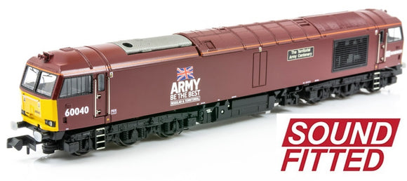 GRAHAM FARISH 371-361SF N Gauge Class 60 Class 60 60040 Territorial Army SOUND FITTED