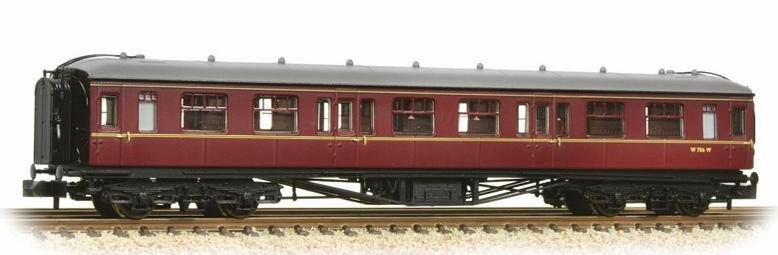 GRAHAM FARISH 374-537 HAWKSWORTH 2ND CLASS CORRIDOR COACH BR MAROON COACH
