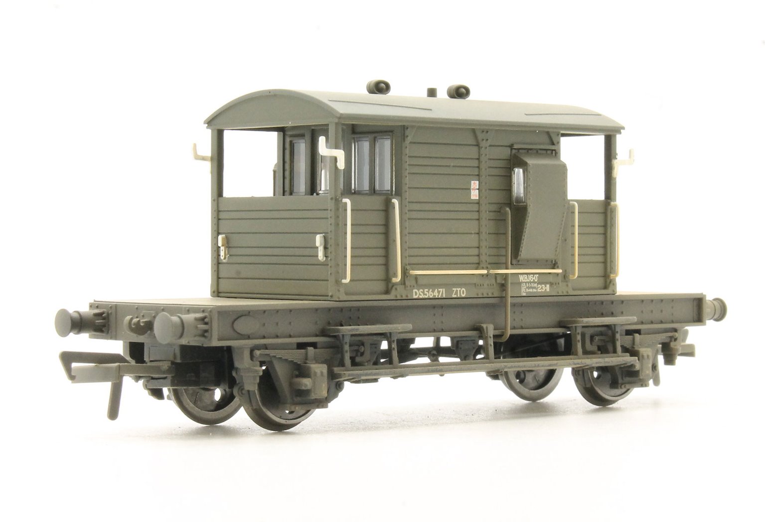 BACHMANN 38-404A SR PILL BOX BRAKE VAN BR DEPARTMENTAL OLIVE GREEN (WEATHERED)