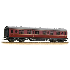BACHMANN 39-456 LMS 57FT PORTHOLE COACH CORRIDOR FIRST BR MAROON