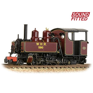 BACHMANN 391-031DS BALDWIN CLASS 10-12-D  590 WELSH HIGHLAND RAILWAY LINED MAROON OO9 SCALE SOUND FITTED