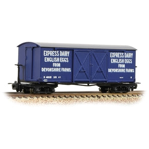 BACHMANN 393-029 BOGIE COVERED GOODS WAGON EXPRESS DAIRY ENGLISH EGGS OO9 SCALE