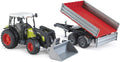 BRUDER 2112 Claas 267 Tractor with Front Loader & Trailer