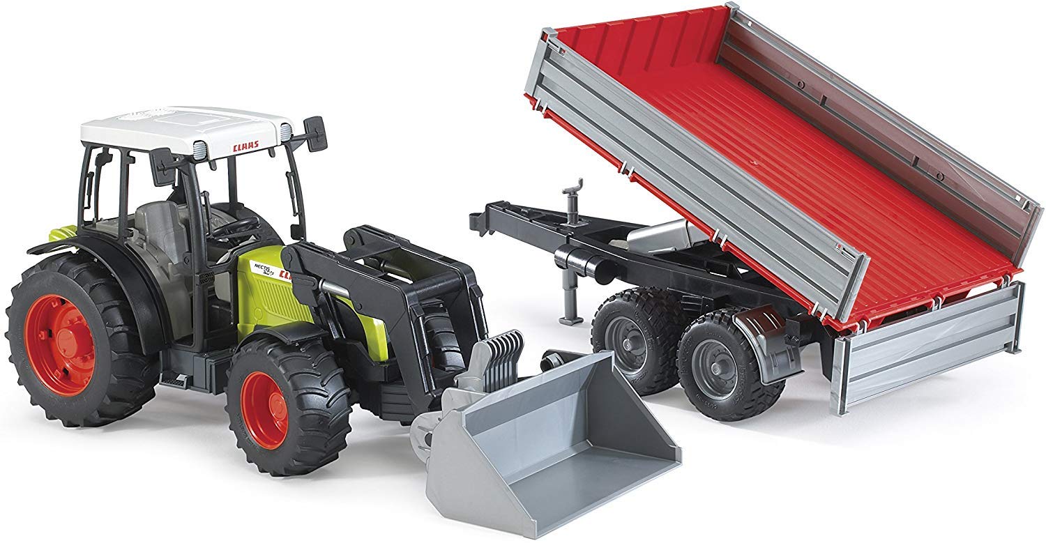 BRUDER 2112 Claas 267 Tractor with Front Loader & Trailer