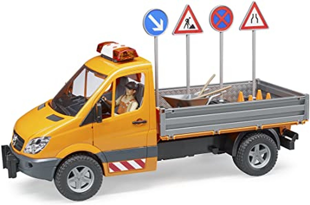 BRUDER 2537 Mercedes Sprinter Flatbed Man Tipper Lorry