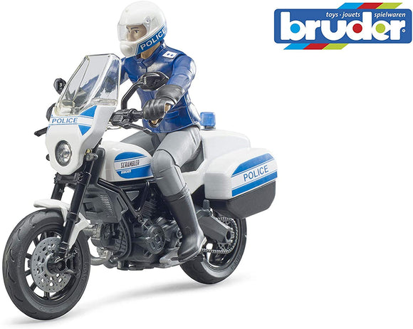 BRUDER 62731 Scrambler Ducati Police Bike with Policeman