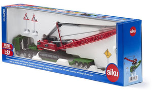 SIKU 1834 HEAVY HAULAGE TANSPORTER WITH EXCAVATOR & WRECKING BALL 1:87 SCALE