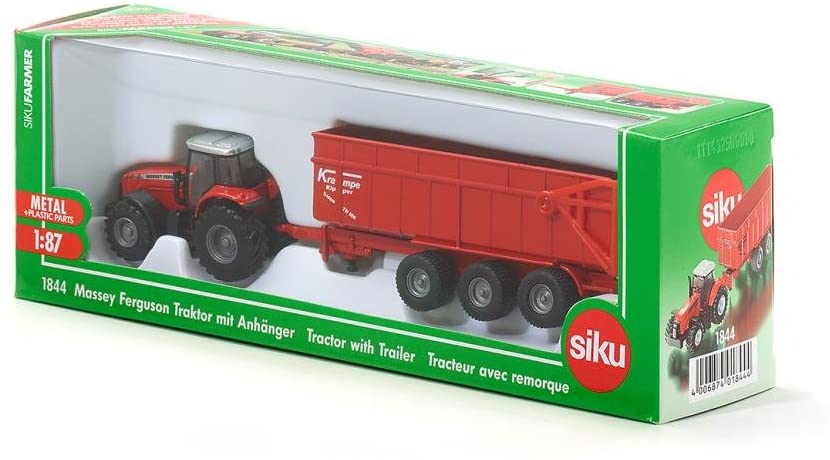 SIKU 1844 MASSEY FERGUSON WITH TRAILER 1:87 SCALE