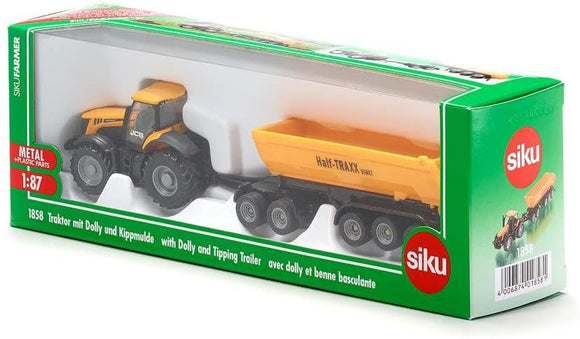 Siku 1949 Tracteur Avec Chargeur Frontal Dolly & Benne Basculante 1/50