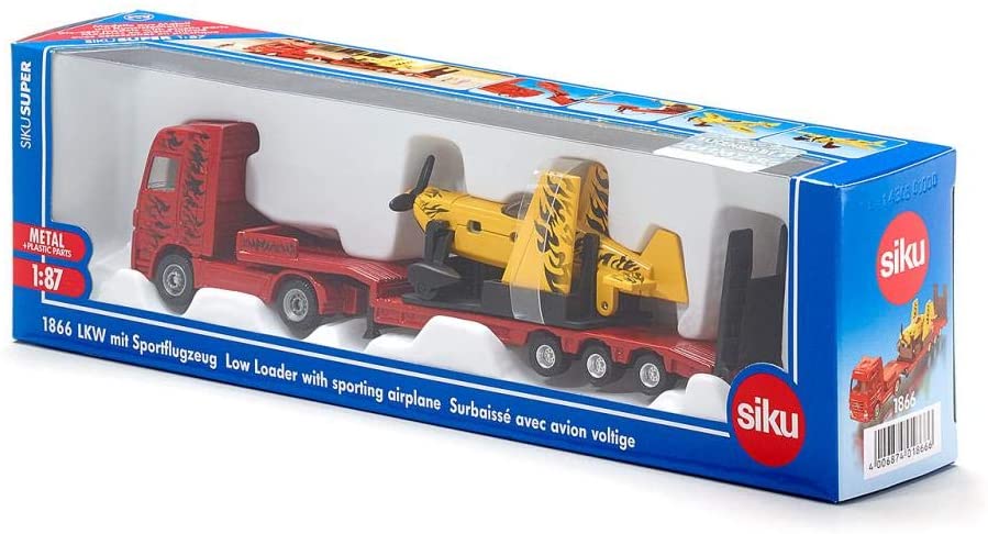 SIKU 1866 MERCEDES TRUCK WITH SPORTING AIRPLANE 1:87 SCALE