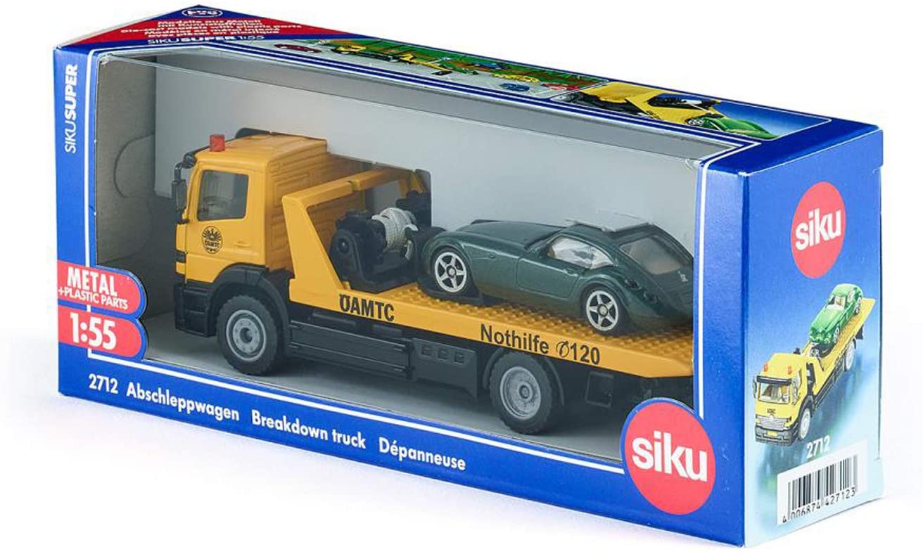 SIKU 2712 BREAKDOWN TRUCK WITH CAR 1:55 SCALE