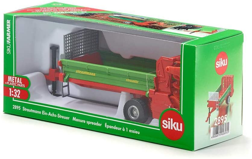 SIKU 2895 STRAUTMANN SINGLE AXLE MANURE SPREADER 1:32 SCALE