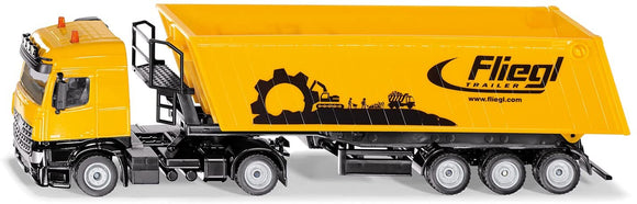 SIKU 3537 MERCEDES LORRY WITH TIPPING TRAILER 1:50 SCALE