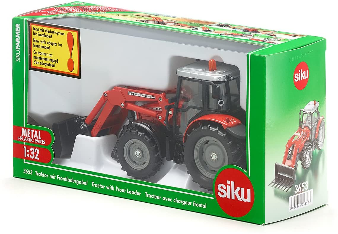 SIKU 3653 MASSEY FERGUSON WITH FRONT LOADER FORK 1:32 SCALE