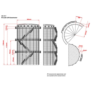 GRAHAM FARISH  SCENECRAFT 42-211 LOW RELIEF GASOMETER