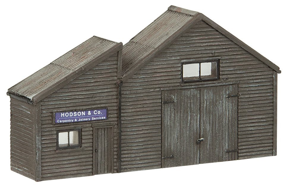 GRAHAM FARISH SCENECRAFT 42-268 LOW RELIEF WEATHER BOARDED WAREHOUSE N GAUGE