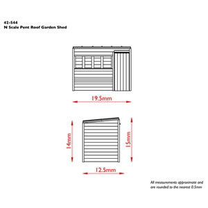 GRAHAM FARISH  SCENECRAFT 42-544  PENT ROOF GARDEN SHED
