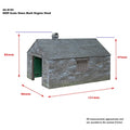 SCENECRAFT 44-0101 NARROW GAUGE SLATE BUILT ENGINE SHED OO-9