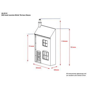 SCENECRAFT 44-0141 LUCSTON LOW RELIEF TERRACE HOUSE BRICK