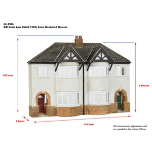 SCENECRAFT 44-0206 LOW RELIEF 1930 SEMI DETACHED HOUSES