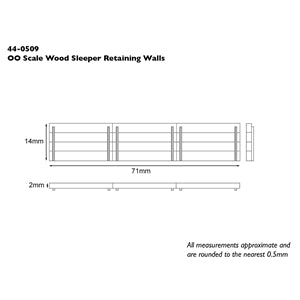 SCENECRAFT 44-0509 WOOD SLEEPER RETAINING WALLS