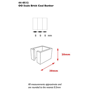 SCENECRAFT 44-0512 BRICK COAL BUNKER