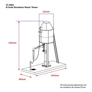 SCENECRAFT 47-0064 PARACHUTE WATER TOWER O GAUGE