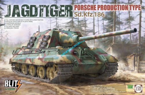 Takom 8003 JAGDTIGER PORSCHE PRODUCTION TYPE SD.KFZ.186 TANK 1/35TH SCALE