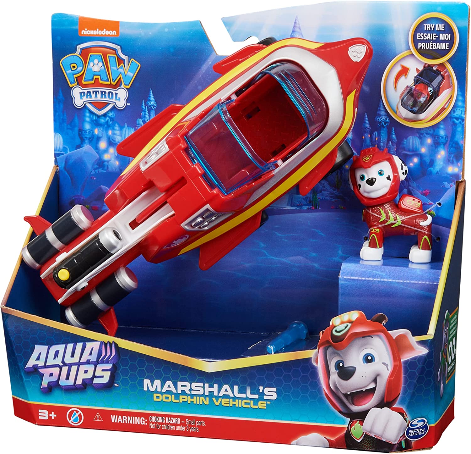 PAW PATROL 20139008 AQUA PUPS MARSHALLS DOLPHIN VEHICLE