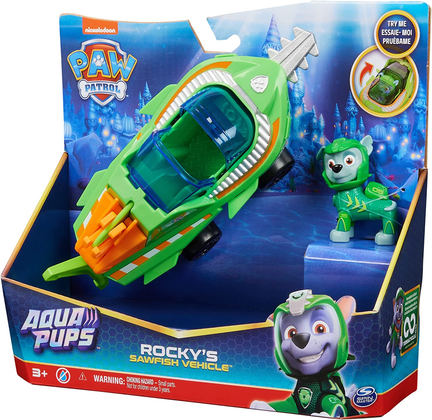 PAW PATROL 20139009 AQUA PUPS ROCKYS SAWFISH VEHICLE
