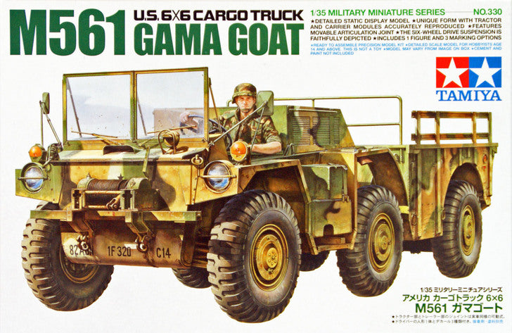TAMIYA 35330  M561 GAMMA GOAT US 6 X 6 CARGO TRUCK PLASTIC MODEL KIT 1/35 SCALE