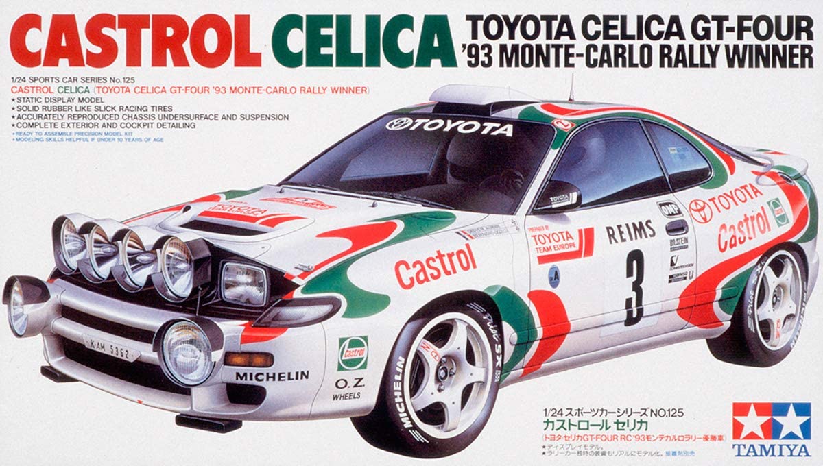 TAMIYA 24125 TOYOTA CELICA GT-FOUR CASTROL 93 MONTE CARLO CAR KIT 1/24  SCALE