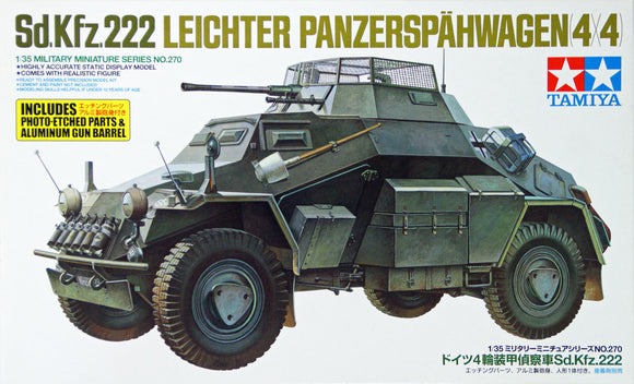 TAMIYA 35270 German Sd.Kfz 222 Leichter Panzerspahwagen 1/35 Scale Plastic Model Kit