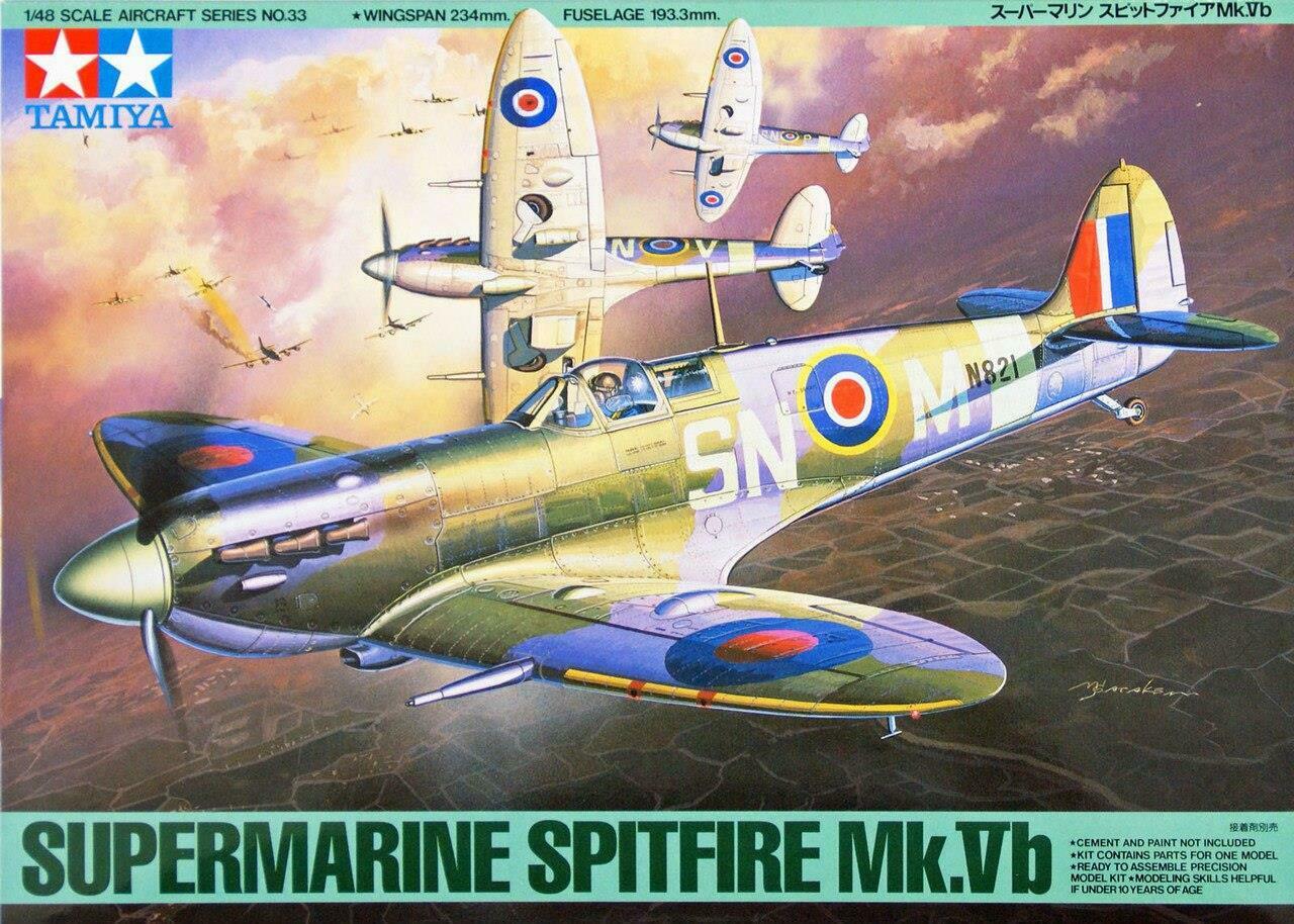 TAMIYA 61033 SPITFIRE MKVB PLASTIC AIRCRAFT KIT 1:48 SCALE