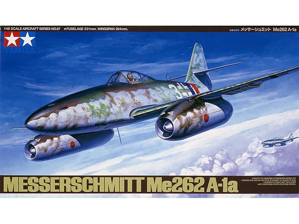 TAMIYA 61087 MESSERSCHMITT ME262 A-1A PLASTIC AIRCRAFT KIT 1:48 SCALE