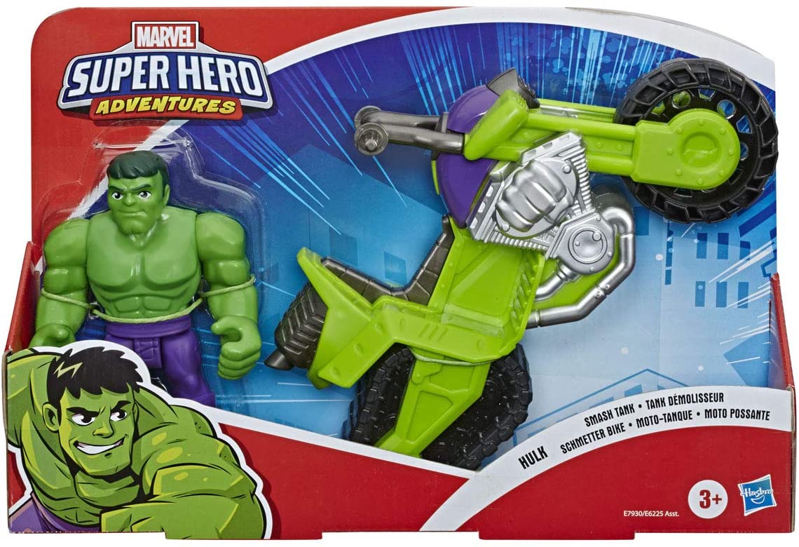MARVEL F7930 SUPERHERO ADVENTURES HULK SMASH TANK MOTORBIKE