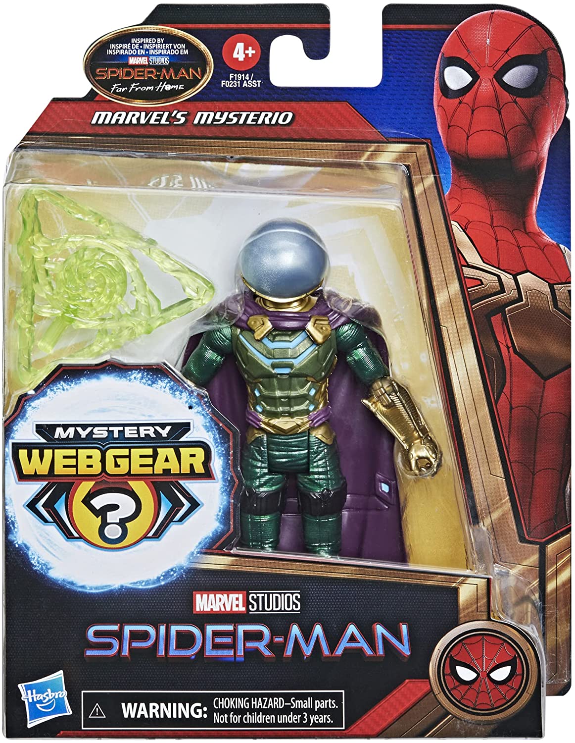 MARVEL F1914 SPIDERMAN MYSTERY WEB GEAR MARVELS MYSTERIO FIGURE