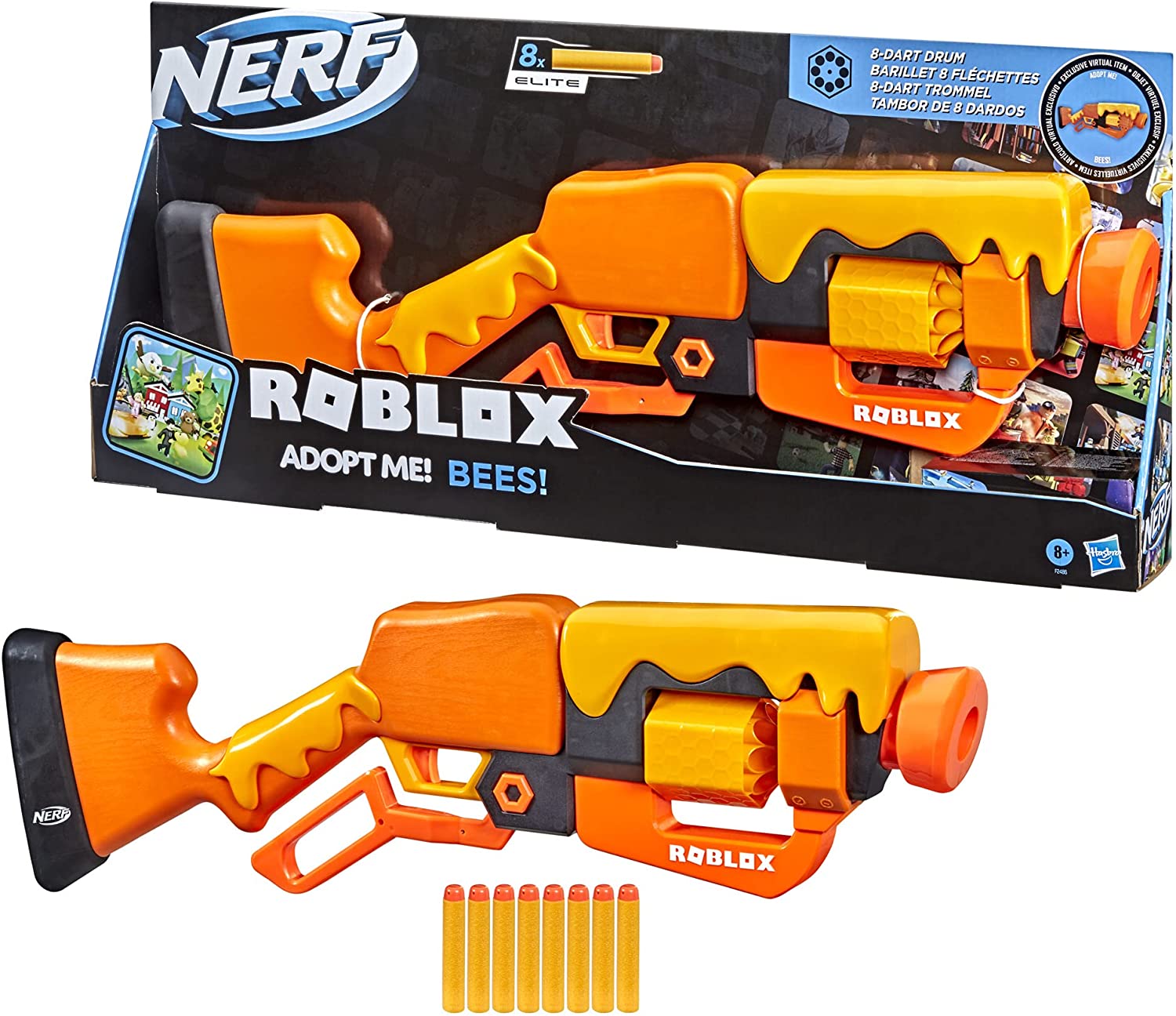 NERF F2486 ROBLOX ELITE ADOPT ME BEES DART BLASTER