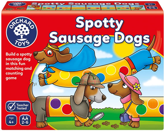 ORCHARD TOYS 104 SPOTTY SAUSAGE DOGS GAME