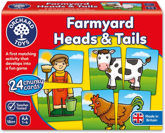 ORCHARD TOYS 018 FARMYARD HEADS AND TAILS GAME