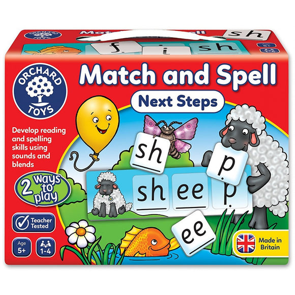 ORCHARD TOYS 218 MATCH AND SPELL NEXT STEPS GAME