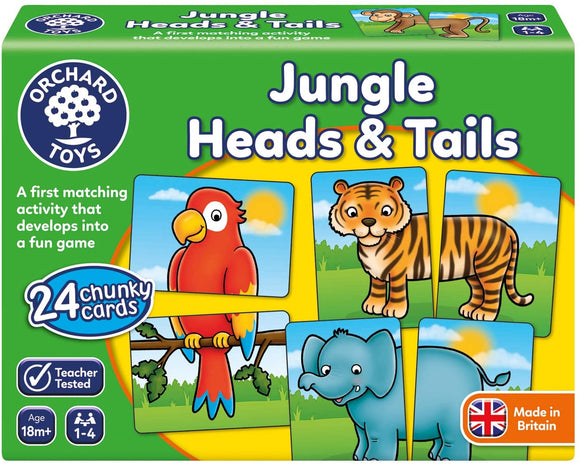 ORCHARD TOYS 058 JUNGLE HEADS AND TAILS GAME